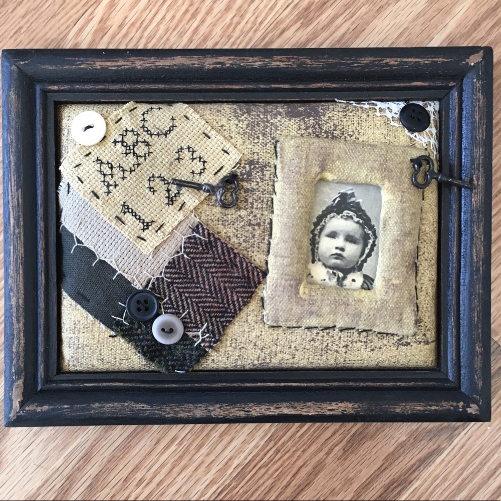 Primitives by Kathy vintage style picture frame black chalk‎ paint finish